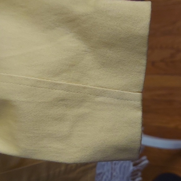 DIALOGUE Yellow Lined Button Down Long Sleeve Blazer Jacket - Picture 5 of 11